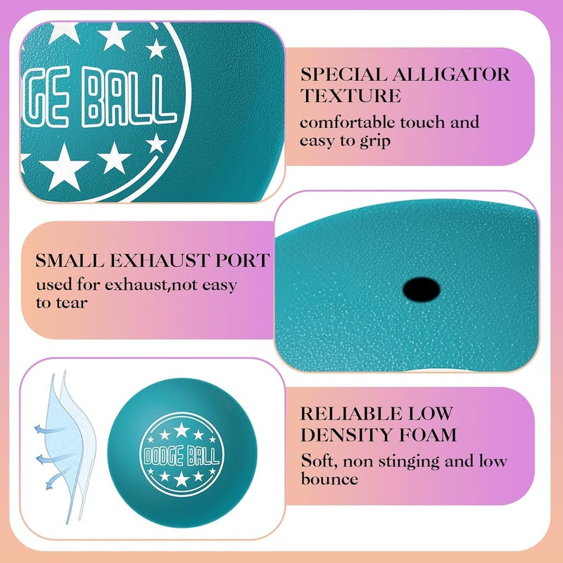 Jerify Foam Dodgeball Set 5 Inch Soft Skin Playground Dodgeballs Bulk, Low Density Foam for Non Sting Dodgeball Sports Equipment for Kids and Adults - Image 5